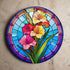 Gladiolus Circular Glass Suncatcher Worktop Saver